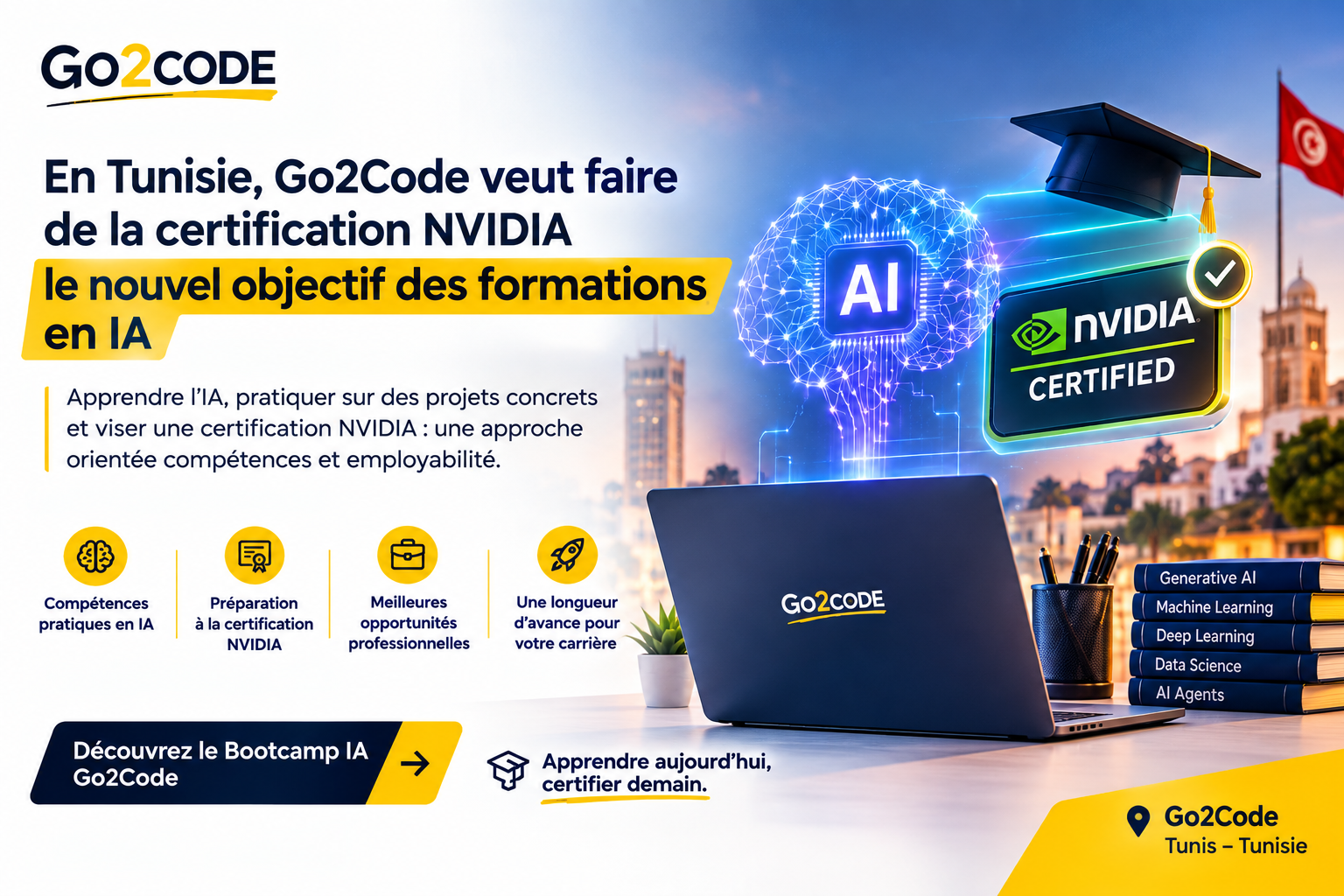 En Tunisie, Go2Code veut faire de la certification NVIDIA le nouvel objectif des formations en IA